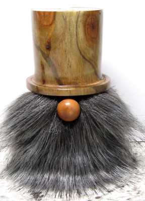 Wooden Gonk Gnome HandMade High Quality Wood - 5 1/2'' Tall Dark Gray Beard