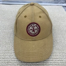 Maker's Mark Whisky Hat Cap Tan Denim Adjustable Leather Strapback Since 1953