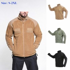 Men Polar Fleece Jackets Casual Thermal Thick Windbreaker Coat Warm Outdoor Tops