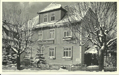 Postcard Braunlage Harz - Guest Home House Anna Elisabeth in Winter - approx. 1950