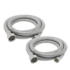 2pack 60" Length X 3/8" Comp X 1/2" Fip Faucet Hose Connector Stainless Steel