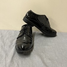 Bates Military Uniform Shoes Oxfords Shiny Black Vibram Patent Leather 9E Chrty