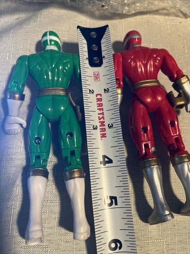 1999 Bandai Power Rangers Light Speed Rescue Red And Green Ranger Action Figure - Picture 3 of 3