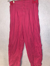 Free People FP Movement Mesmerize Me Cargo Pants Pink Baggy Wide-Leg Parachute S