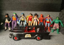 Vintage 1972 - 1978 MEGO collection, 8 x Figures + Batmobile