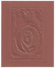Vintage EAGLE and LION Blind Embossed Print 8x10 by Bob Wheeler
