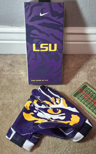 NIKE VAPOR JET 2.0 NCAA LSU TIGERS RECEIVERS FOOTBALL GLOVES LARGE NIB