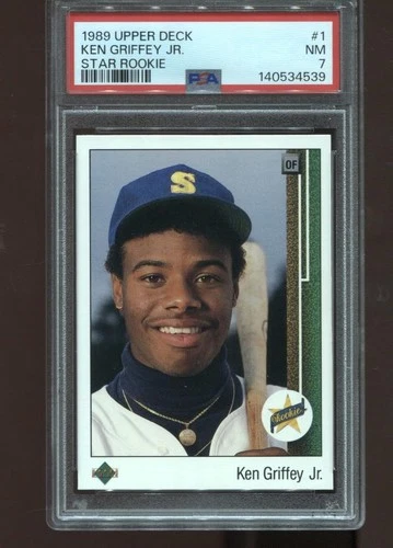 Ken Griffey Jr. Rookie 1989 Upper Deck #1 RC Card MLB Seattle Mariners PSA 7 nm
