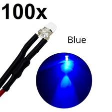 Led Light Single Bulb Pre-wired Indicator Light Clear 5v-12v Dc 3mm Bright Round