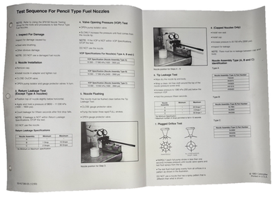 #ad #ad Cat SEHS7390 05 12 93 Test Sequence For Caterpillar Pencil Type Fuel Nozzles $19.99