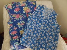 LADIES APRONS 2 BLUE REALLY NICE  SIZE L
