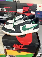 Air Jordan 1 Low Pine Verde/Negro-Blanco Talla 14