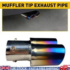 Car Stainless Steel Dual Exhaust Universal Rear Tail Muffler Tip Pipe End Trim