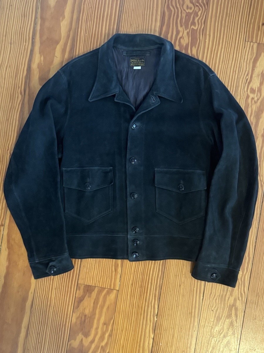 New Mens RRL Ralph Lauren Suede Leather Hadley Cossack Jacket