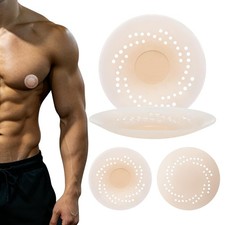 4 Pairs Silicone Nipple Covers for Men, Sweat-Resistant  Breathable.