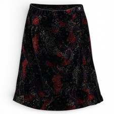 1970/80 RARE GIVENCHY EN PLUS MADE IN WEST GERMANY FLOWERS ART VINTAGE SKIRT 54