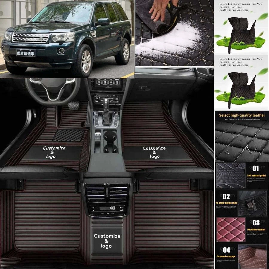For Land Rover Freelander Car Floor Mats Anti-Slip Carpets Handmde Liners Foto 2 de 4