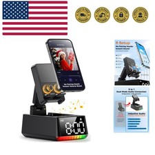 Bluetooth Speaker Birthday Gift for Men:Induction Cell Phone Stand HD Sound V...
