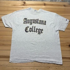 Vintage 90s Augustana College Old English Script Heather T-Shirt USA Made - XXL