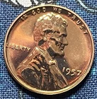 1957-P Lincoln Wheat Proof 1c Coin Blazing Red Very Nice! 1