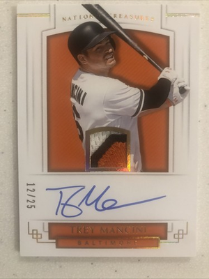#ad 2018 Panini National Treasures Trey Mancini Patch Auto 25 #MI TM $29.95