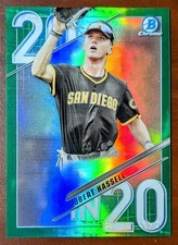 2020 Bowman Draft Chrome Robert Hassell 20 in 20 GREEN Refractor /99 #20IN20-RH