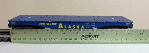 Used K-Line No. K661-1011 Alaska Flat Car - O Gauge - No Load FREE SHIPPING - Picture 2 of 12