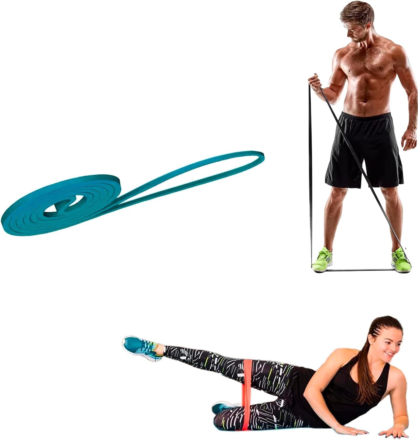Bande d'entraînement élastique fitness compacte pour s'exercer au bureau ou en voyage