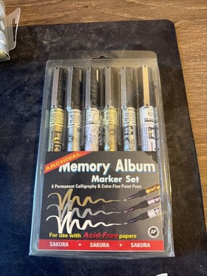 SAKURA PERMANNENT METALLIC MARKERS 6PACK 00013