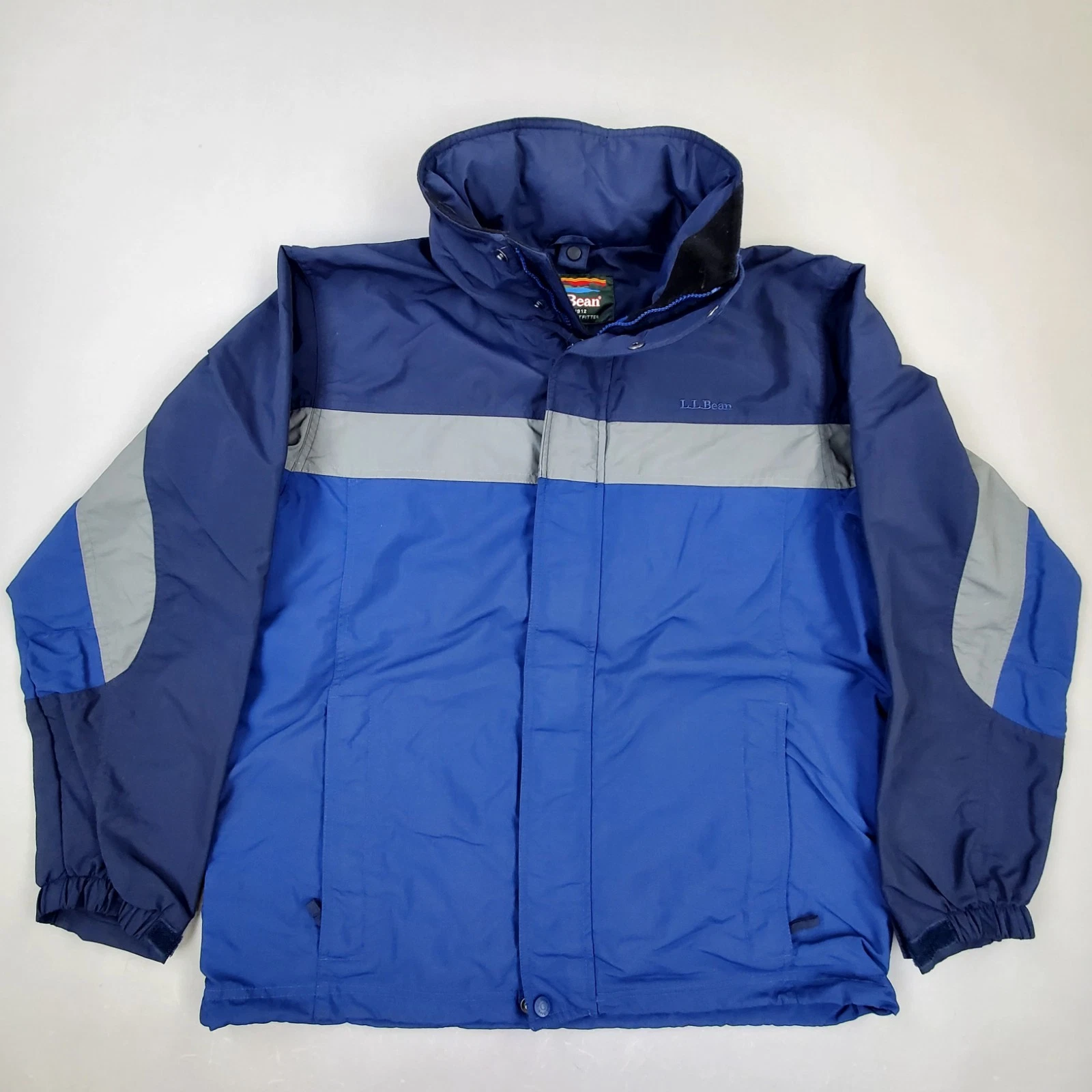 Vtg LL Bean Hooded Thinsulate LiteLoft Ski Parka Jacket Coat Mens Sz M Blue