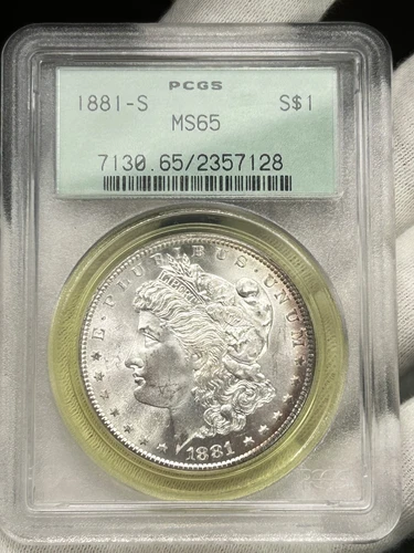 1881-S $1 Morgan Dollar PCGS MS65 San Francisco Silver US Coin OGH Green Holder