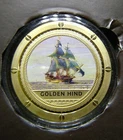 Golden Hind - Famous Ships of the World Coin Gold Plated 24k Gold Plated