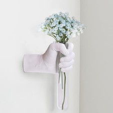 Creative Wall Hanging Sculpture, Funky Hand Vases Home Decor, Artistic White