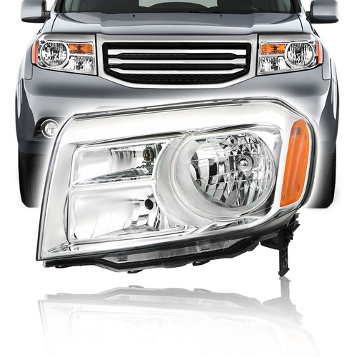 Front Headlight Assembly For Honda Pilot 2012-2015 LH Single Clear Lens Halogen - Picture 12 of 12