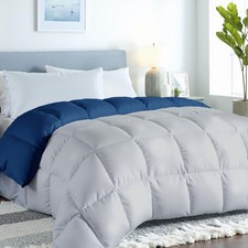 Reversible Comforter - Twin Size Duvet Insert - All Season Soft Quilted Comfo...