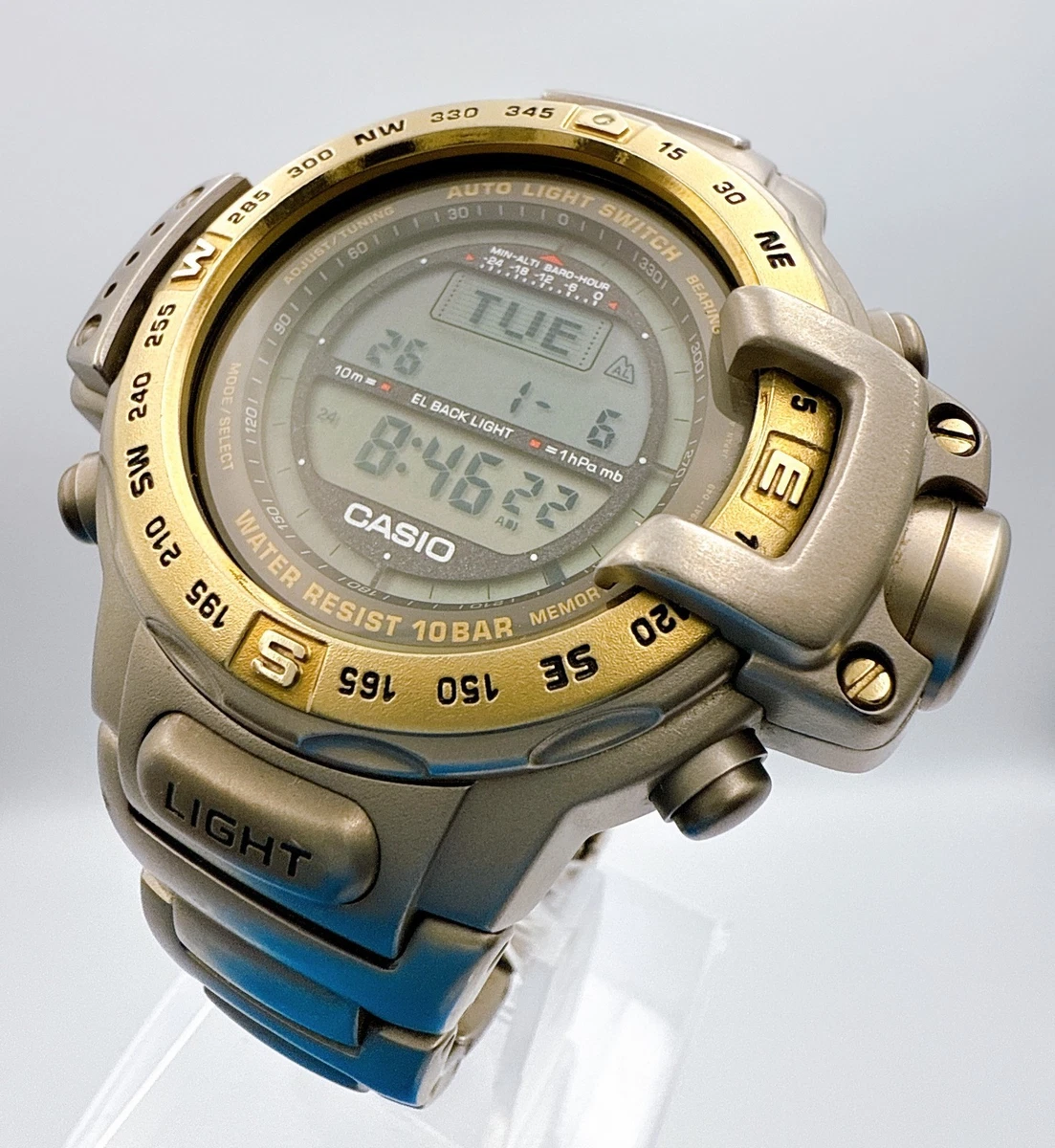 Reloj/muñeca Casio Pro Trek Prt-4000 Titanio Completo 16 cm (6,3 pulgadas) - Rango B+