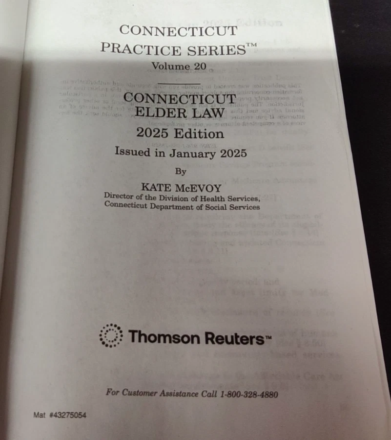 Connecticut Practice Series Connective Elder Law by Kate McEvoy 2025 Ed. Vol. 20 - Image 2 of 4