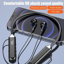 Wireless Bluetooth Headphones Super Bass Neckband Stereo Earphones Headsets Mic