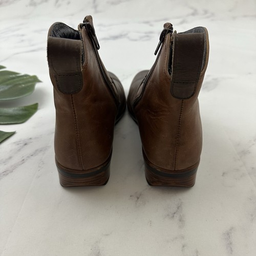 Naot Womens Ankle Boots Size 39 Brown Western Flat 2 Tone Comfort Bootie - Picture 5 of 9