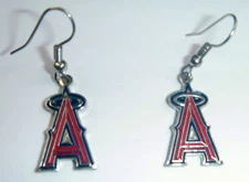 Los Angeles Angels Silver Logo Dangle Earrings - MLB Licensed Jewelry