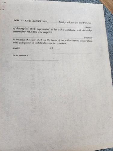 4 Consecutive 1929 Manor Township Water Company. Stock Certificate Pennsylvania - Picture 14 of 14