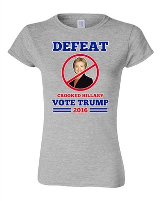 Junior Defeat Crooked Hillary Vote Trump 2016 President Election DT T-Shirt Tee