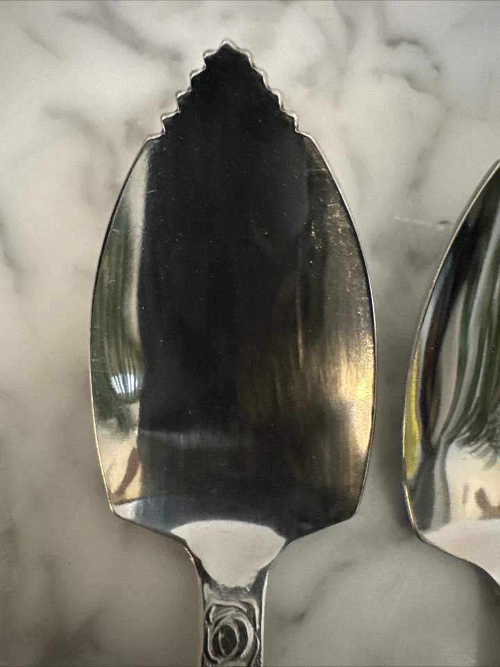 Stanley Roberts cucharadita cuchara de frutas años 60 cubiertos de acero inoxidable Japón MCM floral Foto 3 de 4