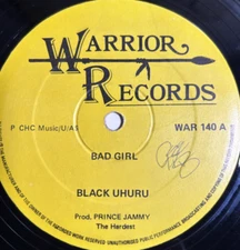 Black Uhuru/Prince Hammer ‎"Bad Girl/African Love Yogi Bear"-WAR140-12" Vinyl G