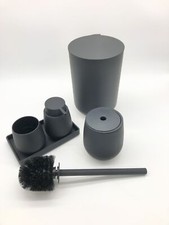 AJEUNGAIN Set Bagno Nero Opaco, Set Accessori Bagno Moderno, Design Elegante