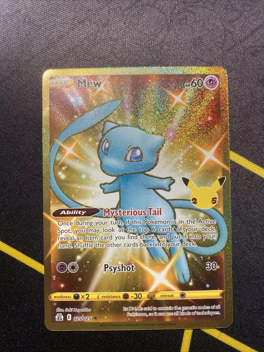 Shiny Mew 025/025 Secret Pokemon Celebrations NM