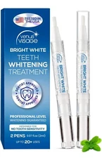 Venus Visage Award Winning Teeth Whitening Pen 2 Pens 20+ Uses Low Sensitivity
