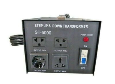 VOLTAGE TRANSFORMER 5000W OUTPUT 110 AND 220 VOLTS INCREASES AND DECREASES