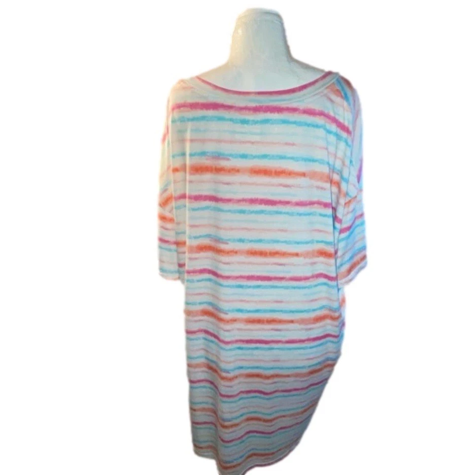 Secret Treasures Intimates/Sleepwear Pastel Color Stripes Grannycore SIze 2X-3X - Image 4 of 4