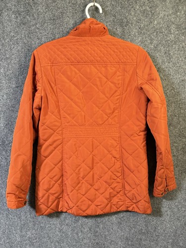 Lands’ End Sz 4 Burnt Orange Red Primaloft Quilted Coat Jacket - Picture 11 of 11